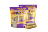Ultra Chewy Favorites Double Treat Bones outer layer close-up showing long lasting chew and flavor