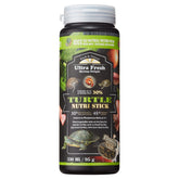 Ultra Fresh Turtle Nutri Stick packaging shows all-natural ingredients for picky turtles.