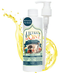 Ultra Joint bottle-label close-up showing joint-support ingredients for pets.