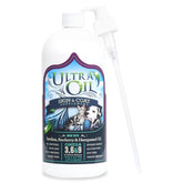 Ultra Oil dog coat shine bottle pour promotes glossy, healthy fur.