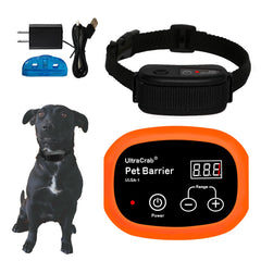 UltraCrab indoor barrier transmitter setup for wireless boundary creation.