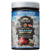 Ultra Fresh floating goldfish food pellet, 3mm size, for easy feeding and digestion.