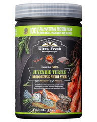 Ultrafresh floating juvenile turtle food tub — easy feeding for small turtles and clean water.