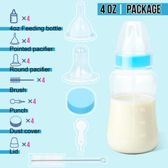 UMETASS 4oz nursing bottle nipples provide natural-sucking comfort.