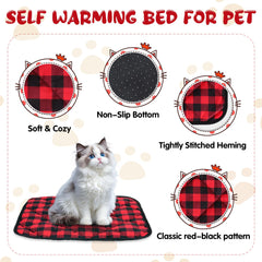 UMMNPR self-warming cat bed machine washable simplifies cleaning after adventures.