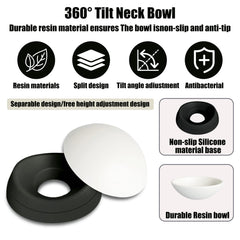 Umysky cat bowl two-part base for stable, easy feeding.