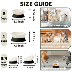 Umysky flat-faced dog bowl two-part design with sturdy base.