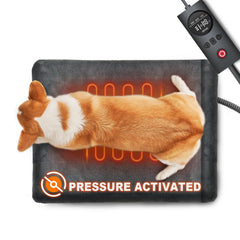 uncn dog cat heating pad with pressure sensor delivers responsive warmth when your pet sits.