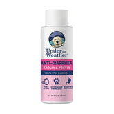 Under the Weather anti-diarrhea liquid for dogs bottle offering gentle gut support.