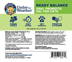 Under the Weather Pet Ready Balance gel-texture close-up: palatable coconut flavor aids acceptance.