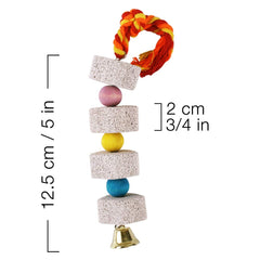 Unibene parrot star-design lava stone image supports beak conditioning and natural trimming.