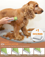 Unibono dog grooming kit IPX7 waterproof design for easy cleaning.
