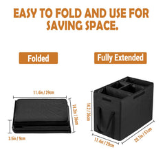 Unicitii car seat extender front view demonstrates expanded seating area for pets.