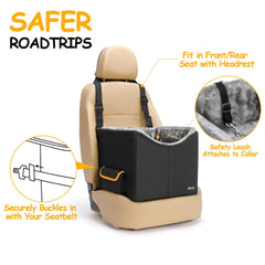 UNICITII dog car seat belt latch secured for added stability on roads