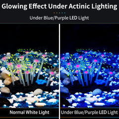 Uniclife glowing coral yellow with base offers stable planted-like decor.