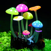Uniclife glowing-mushroom-aquarium-decor adds vibrant reef-like scenery for tank viewing.
