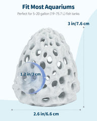 Uniclife Shrimp Cave shows multiple holes inviting exploration and shelter for shrimp.