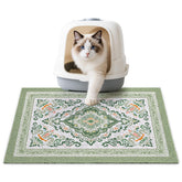 Unicorn Catcher cat litter mat full view in dark SeaGreen traps litter before it scatters