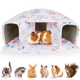 Unicorn Catcher large cozy pet bed and tunnel front view offers warm, inviting space