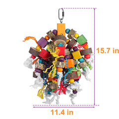 Unimaxlink prickly ash wood parrot toy beak health chewing surface supports beak maintenance