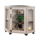 Unipaws chinchilla cage corner design offers space efficiency for compact rooms