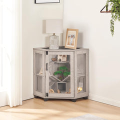 Unipaws hedgehog cage clear acrylic doors provide easy supervision during playtime