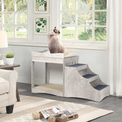 Unipaws bunk bed removable 3-step stair aids climbing for older or small dogs