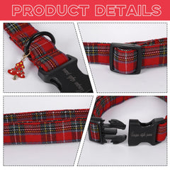 Unique Style Paws adjustable dog collar demonstrates five sizes for a perfect fit.