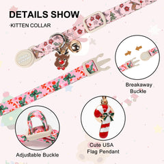 Unique Style Paws adjustable kitten collar fits 7-12 inches for growing cats.