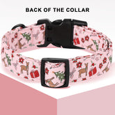 Unique Style Paws Pink dog collar closeup highlighting soft cotton and breathable comfort.