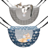 Unittype hanging cat hammock plaid style 1 offers cozy resting space for indoor cats.