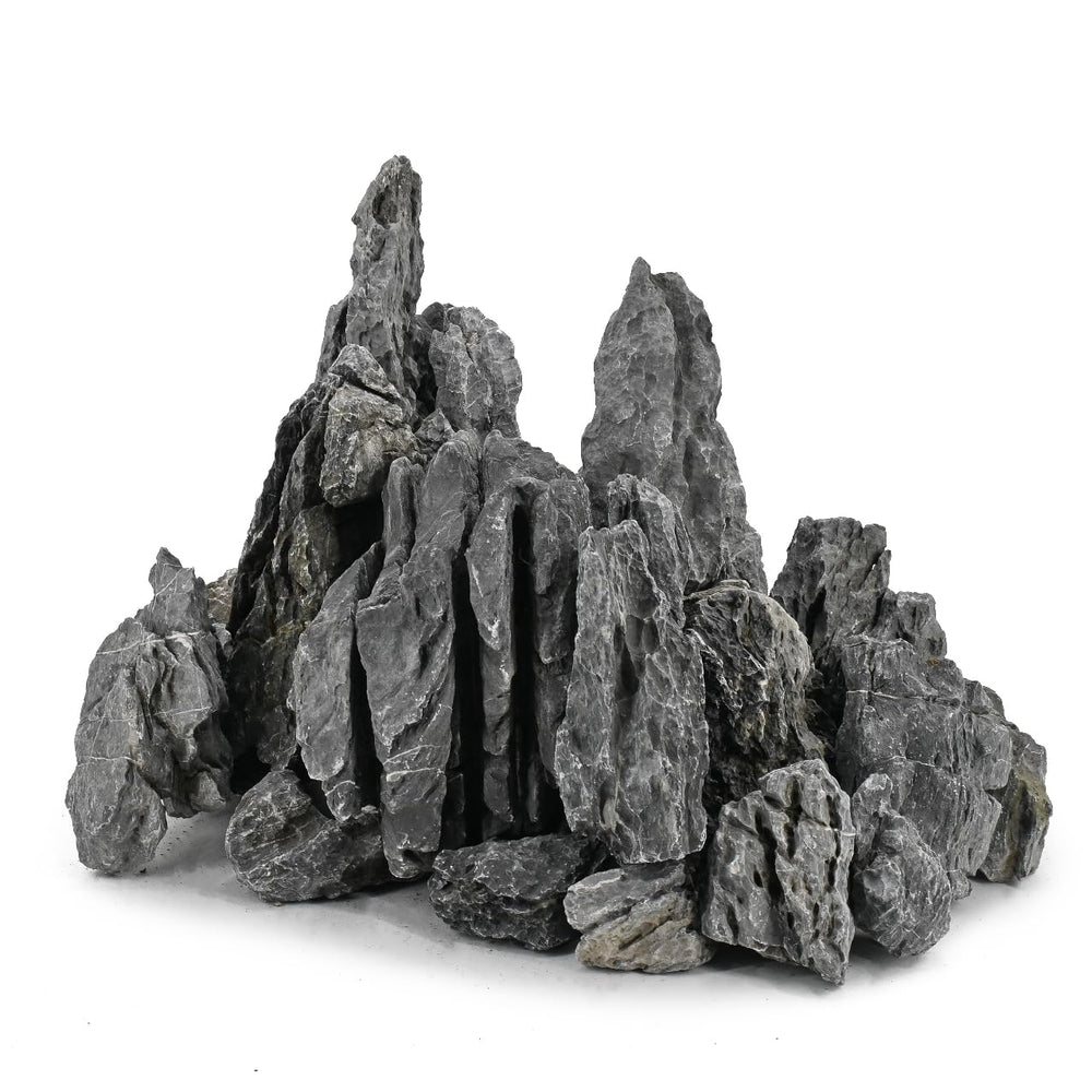 Unocho Seiryu Rock natural formation adds unique aquascape texture.