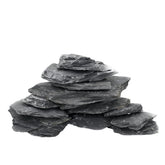 Unocho slate basking platform closeup shows textured layers for natural terrarium aesthetics.