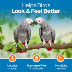 UnRuffledRx Aloe Vera Bird Spray shown for all bird species safety and care.