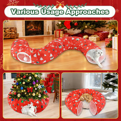 Uoiispet 36-inch cat tunnel opened for spacious indoor play.