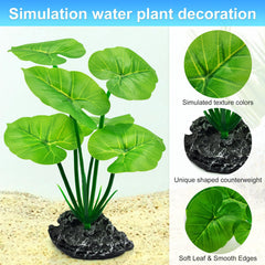 Uoiispet leaf pad hammock provides shelter in a small tank