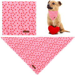 UP URARA PUP valentines bandana on dog - adorable wedding-ready look