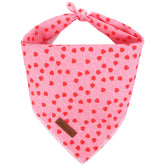 UP URARA PUP valentines bandana triangle folded - soft cotton comfort for dogs