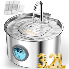 UPAWPIA 108oz cat water fountain with detachable tank for easy refills and cleaning