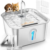 UPAWPIA cat water fountain 4L capacity highlights durable stainless steel for reliable hydration