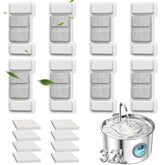 UPAWPIA cat fountain filter replacement package with eight filters and sponges for clean water.