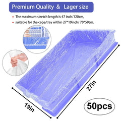 upcessory elastic-band edging cage liner close-up shows secure tray fit.