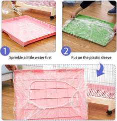 upcessory waterproof cage membrane pad tray keeps litter contained and tray easy to sanitize.