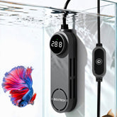 UPETTOOLS 50W heater with digital display for quick temperature checks in small tanks.
