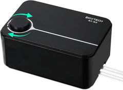 UPETTOOLS aquarium air pump front view demonstrating compact, powerful aeration for healthier fish.