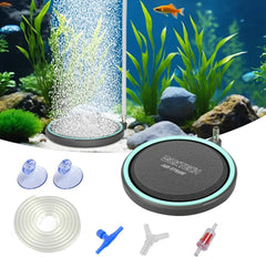 UPETTOOLS Aquarium Air Stone 2.0 inch nano diffuser delivering ultra-fine bubbles for quiet, efficient aeration.