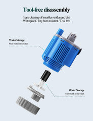 UPETTOOLS telescopic tube extends for shallow and deep tanks with secure locking.