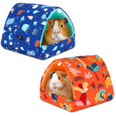 UPINS guinea pig bed house soft fleece interior ensures cozy warmth.