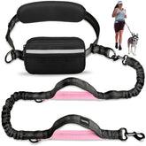 Uppetly hands-free leash with waist belt enables hands-free walking during runs