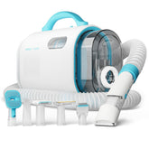 Uproot Clean pet groomer vacuum kit attachments brush in use for mess-free grooming